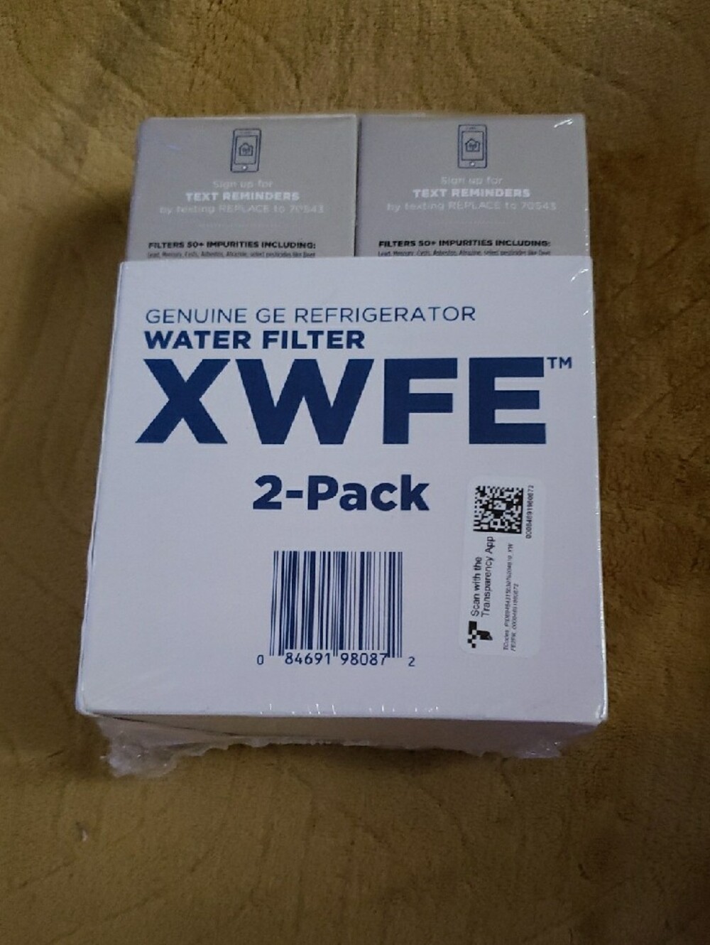 GE XWFE Refrigerator Water Filter 2-Pack - Blue. 2 Pack - Picture 2 of 5